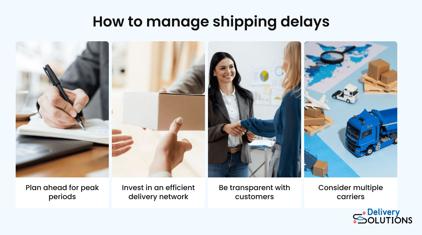 Ways to manage shipping delays