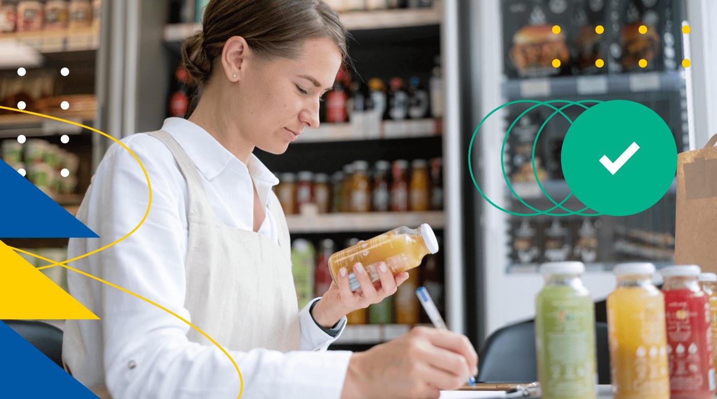 Customer service representative examining returned items