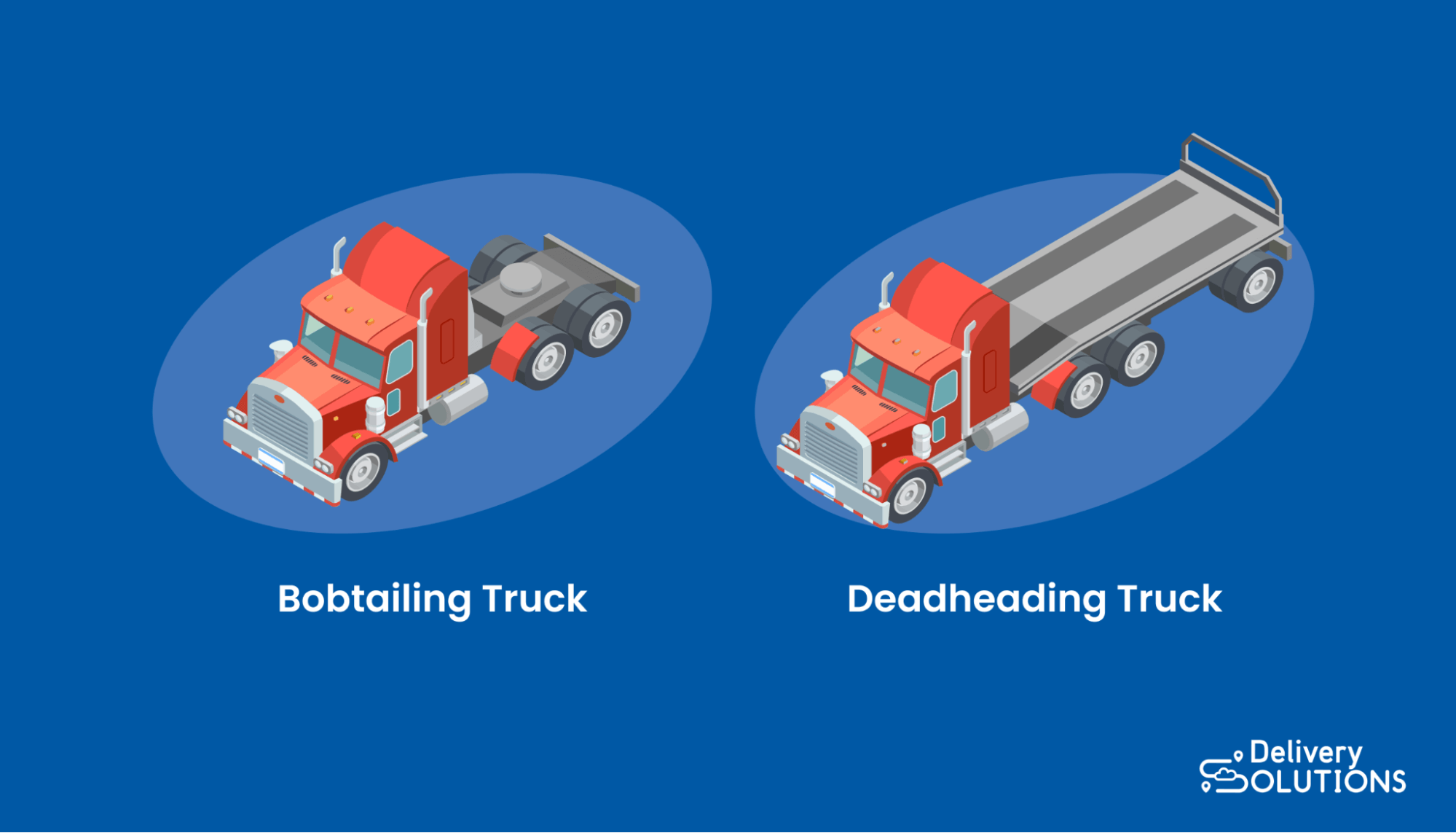 Deadheading truck and bobtailing truck