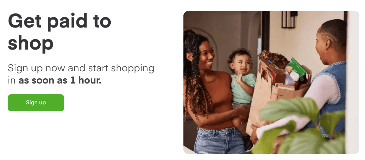 Instacart ad for shoppers