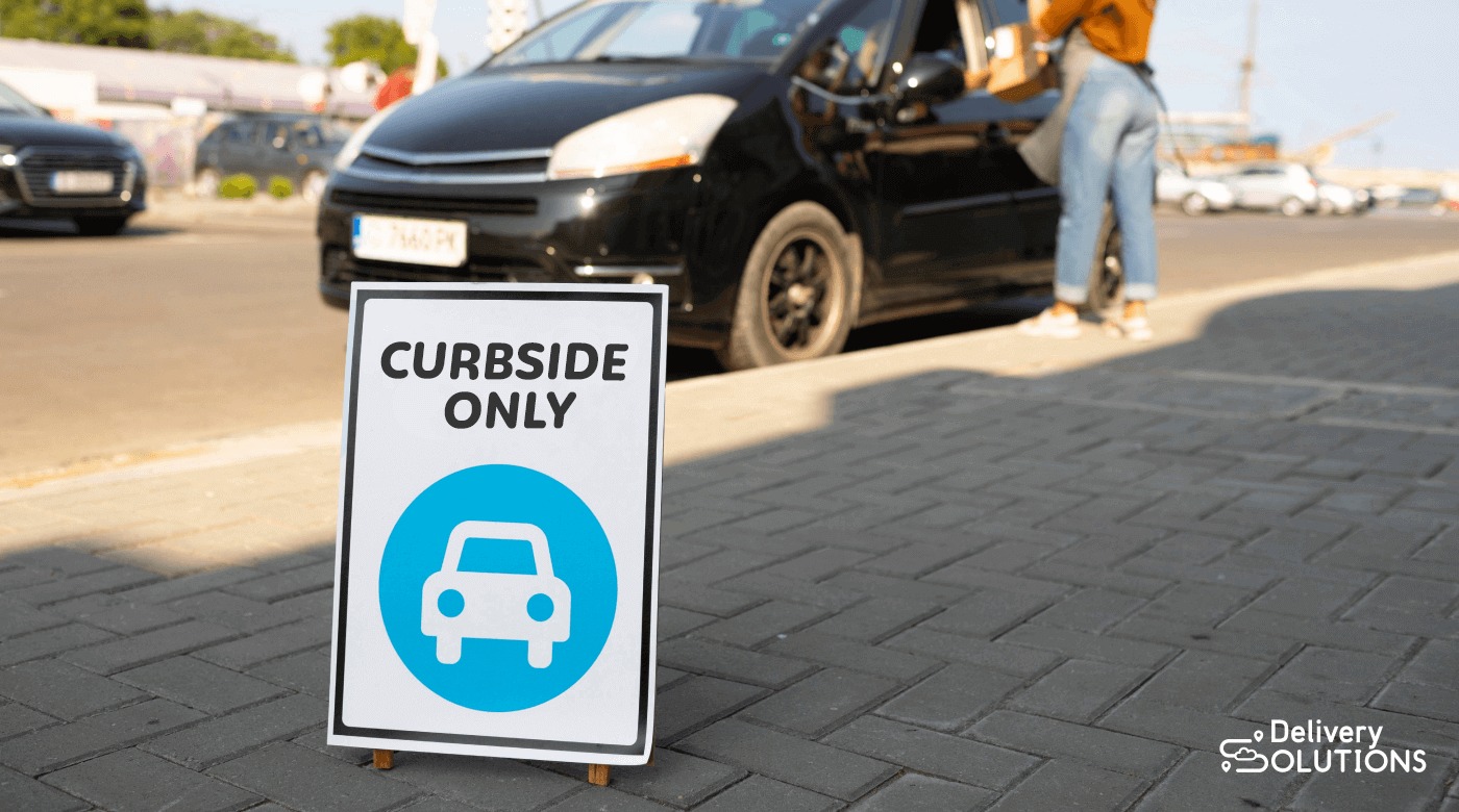 Sign saying "Curbside Only"