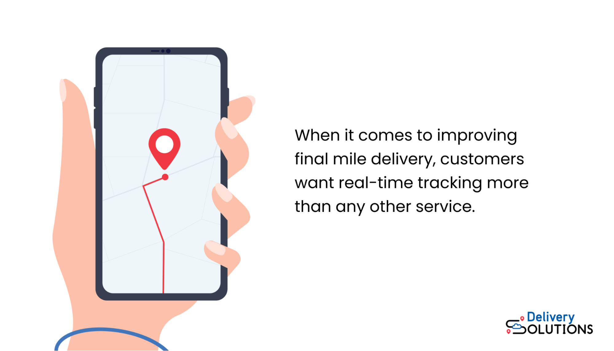 Real-time-tracking statistic for last mile delivery