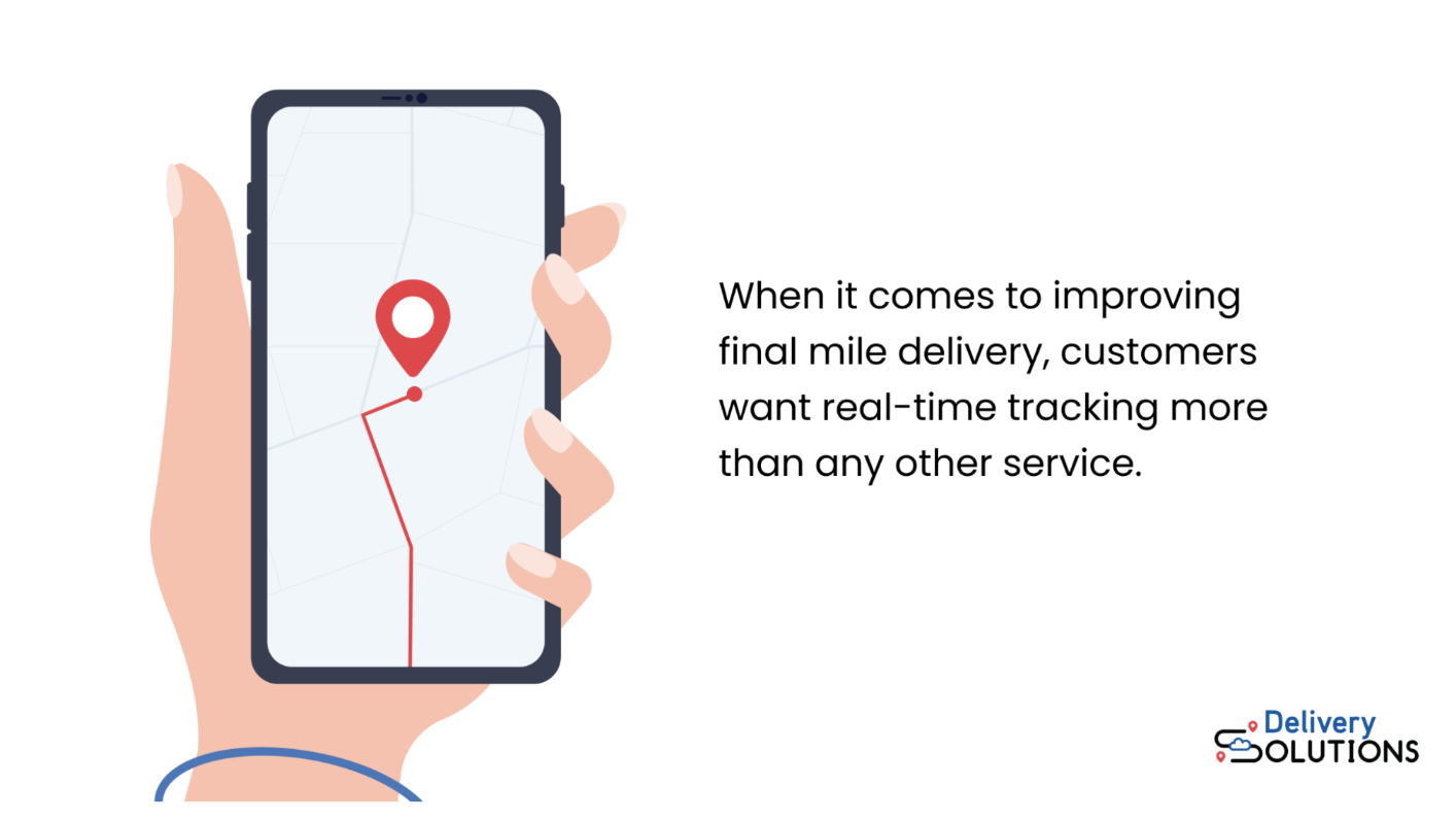 Delivery tracking statistic for final mile delivery